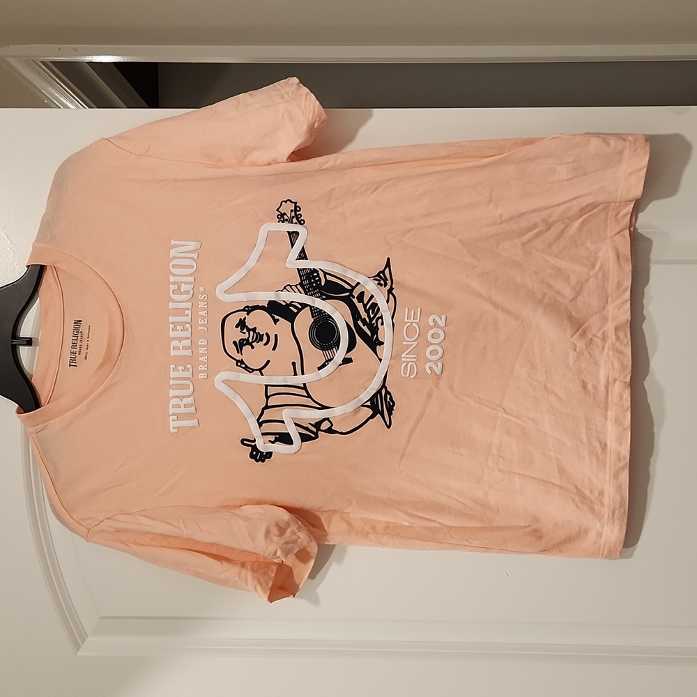True Religion Mens light pink t shirt Size S